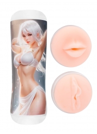 Двусторонний мастурбатор в колбе аниме - вагина и ротик - Tokyo Style - в Копейске купить с доставкой