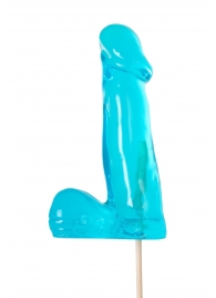 Голубой леденец в форме члена со вкусом блю кюрасао - 173 гр. - Sosuчki - купить с доставкой в Копейске