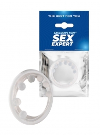 Эрекционное кольцо с мягкой стимулирующей насадкой - Sex Expert - в Копейске купить с доставкой