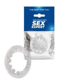 Эрекционное кольцо со стимулирующими шариками на поверхности - Sex Expert - в Копейске купить с доставкой