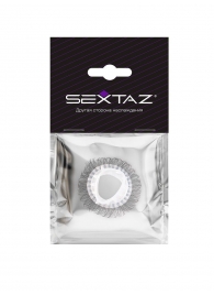 Эластичное эрекционное кольцо с длинными черными «ресничками» - Sextaz - в Копейске купить с доставкой
