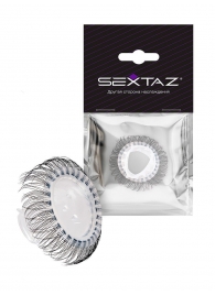 Эластичное эрекционное кольцо с длинными черными «ресничками» - Sextaz - в Копейске купить с доставкой