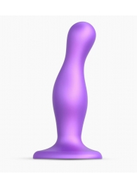 Фиолетовая насадка Strap-On-Me Dildo Plug Curvy size M - Strap-on-me - купить с доставкой в Копейске