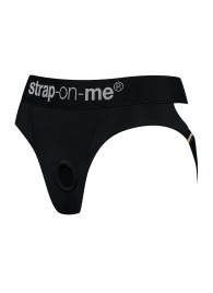 Черные трусики для насадок Heroine Lingerie Harness - size XL - Strap-on-me - купить с доставкой в Копейске