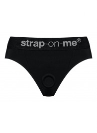 Черные трусики для насадок Heroine Lingerie Harness - size XL - Strap-on-me - купить с доставкой в Копейске