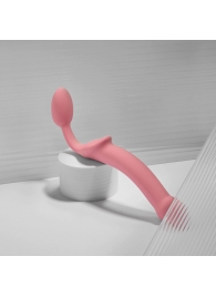 Розовый безремневой страпон Strap-on-me Semi-Realistic Bendable Strap-On size L - Strap-on-me - купить с доставкой в Копейске