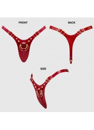 Красный пояс для фиксации насадок Strap-On-Me Leatherette Harness Fabulous - Strap-on-me - купить с доставкой в Копейске