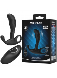 Черный изогнутый массажёр простаты с вибрацией и пультом ДУ - Baile - в Копейске купить с доставкой