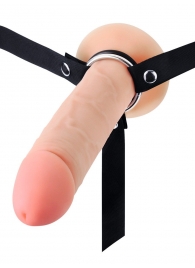 Мужской полый страпон на регулируемых ремешках - 22 см. - Sex Expert - купить с доставкой в Копейске
