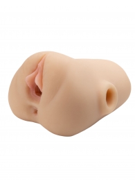 Телесный мастурбатор с вибрацией Double Pounder Vibrating Squeeze Stroker - Pipedream - в Копейске купить с доставкой