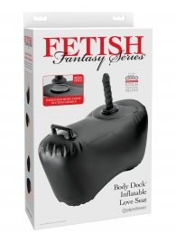 Черное надувное кресло с платформой для фиксации дилдо Body Dock Inflatable Love Seat - Pipedream - купить с доставкой в Копейске