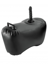 Черное надувное кресло с платформой для фиксации дилдо Body Dock Inflatable Love Seat - Pipedream - купить с доставкой в Копейске