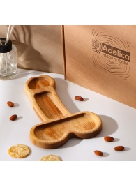 Деревянное блюдо для подачи в форме члена (25 х 16,5 х 1,7 см) - Сима-Ленд - купить с доставкой в Копейске