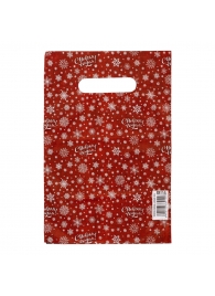 Красный подарочный новогодний пакет с вырубной ручкой (20х30 см) - Сима-Ленд - купить с доставкой в Копейске