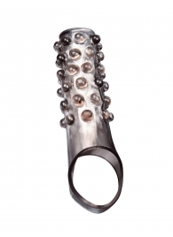 Дымчатая насадка на пенис с выпуклостями - 11 см. - Sex Expert - в Копейске купить с доставкой