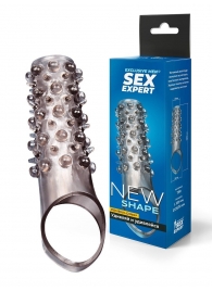 Дымчатая насадка на пенис с шипами и выпуклостями - 12 см. - Sex Expert - в Копейске купить с доставкой