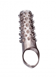 Дымчатая насадка на пенис с шипами и выпуклостями - 12 см. - Sex Expert - в Копейске купить с доставкой