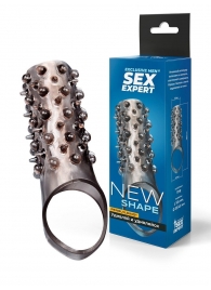 Дымчатая насадка на пенис с шипами и выпуклостями - 12,5 см. - Sex Expert - в Копейске купить с доставкой