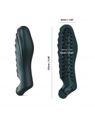 Серая силиконовая насадка на пенис с подхватом Manwan Ryzer - Manwan - в Копейске купить с доставкой