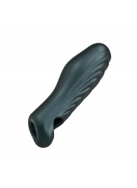 Серая силиконовая насадка на пенис с подхватом Manwan Ryzer - Manwan - в Копейске купить с доставкой