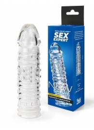 Прозрачная закрытая насадка на пенис - 17 см. - Sex Expert - в Копейске купить с доставкой