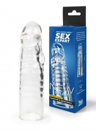 Прозрачная закрытая насадка на член - 15 см. - Sex Expert - в Копейске купить с доставкой