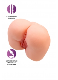 Реалистичный мастурбатор-попка с 2 любовными входами - No Name - в Копейске купить с доставкой