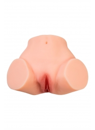 Телесный реалистичный мастурбатор-полуторс с 2 любовными входами - No Name - в Копейске купить с доставкой