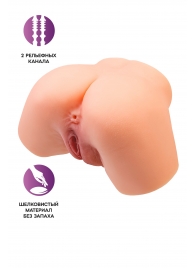 Телесный реалистичный мастурбатор-полуторс с 2 любовными входами - No Name - в Копейске купить с доставкой