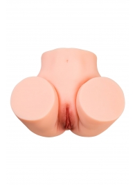 Телесный мастурбатор в форме попки с 2 любовными входами - No Name - в Копейске купить с доставкой