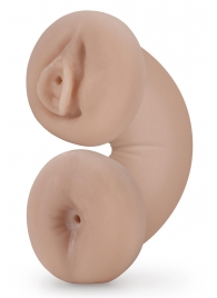 Телесный люминесцентный двусторонний мастурбатор Tasha - Blush Novelties - в Копейске купить с доставкой