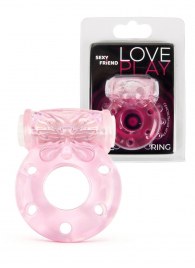Розовое эрекционное виброкольцо с бабочкой - 1137 - в Копейске купить с доставкой