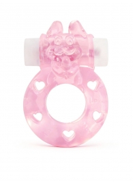 Розовое эрекционное виброкольцо в форме зайчика - 1137 - в Копейске купить с доставкой
