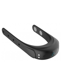 Черное эрекционное виброкольцо на ремешках - Boys of Toys - в Копейске купить с доставкой