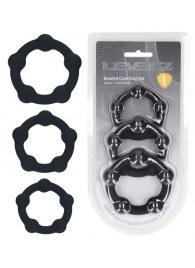 Набор из 3 эрекционных колец Beaded Silicone Cockring Set - Shots Media BV - в Копейске купить с доставкой