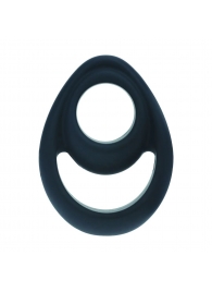 Черное эрекционное кольцо Double Ergo Silicone Cockring - Shots Media BV - в Копейске купить с доставкой