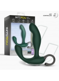Зеленый вибромассажёр простаты Greeny - 12,8 см. - Intoyou - в Копейске купить с доставкой