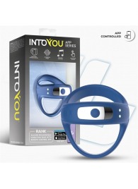 Синее интерактивное эрекционное виброкольцо Rank - Intoyou - в Копейске купить с доставкой