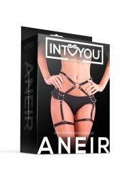 Черные стрепы на бёдра Aneir - Intoyou - купить с доставкой в Копейске