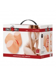 Телесный мастурбатор Liora с 2 любовными тоннелями - Baile - в Копейске купить с доставкой