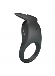 Черное перезаряжаемое виброкольцо Carlton - Baile - в Копейске купить с доставкой