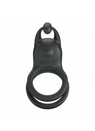 Черное перезаряжаемое виброкольцо Goodwin - Baile - в Копейске купить с доставкой