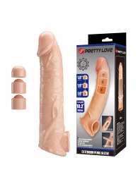 Телесный фаллоудлинитель с подхватом мошонки Silas - 26 см. - Baile - в Копейске купить с доставкой