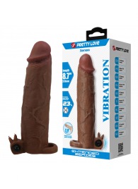 Коричневая насадка на пенис Xerxes - 22 см. - Baile - в Копейске купить с доставкой