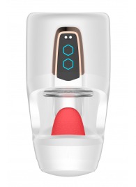 Белый мастурбатор с язычком и возвратно-поступательными движениями - Secwell - в Копейске купить с доставкой