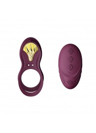 Фиолетовое эрекционное виброкольцо Bayek с пультом ДУ - Zalo - в Копейске купить с доставкой