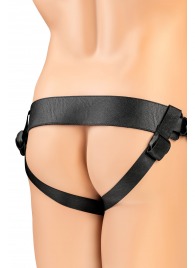 Телесный фаллопротез на черных ремнях Conall - 15 см. - ToyFa - купить с доставкой в Копейске