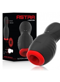 Черно-красный мастурбатор с вибрацией и всасыванием - JAMYJOB - в Копейске купить с доставкой