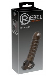 Насадка на пенис Rebel smoke с рёбрышками и отверстием под мошонку - Orion - в Копейске купить с доставкой