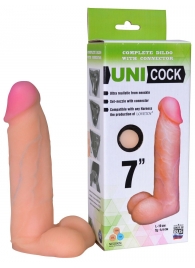 Фаллическая насадка Харнесс UNICOCK 7  - 19 см. - LOVETOY (А-Полимер) - купить с доставкой в Копейске